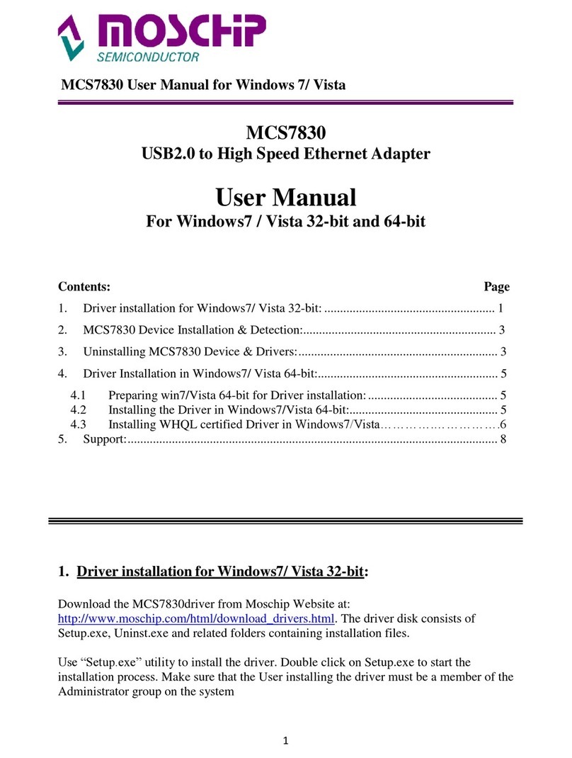 MosChip MCS7830 User manual