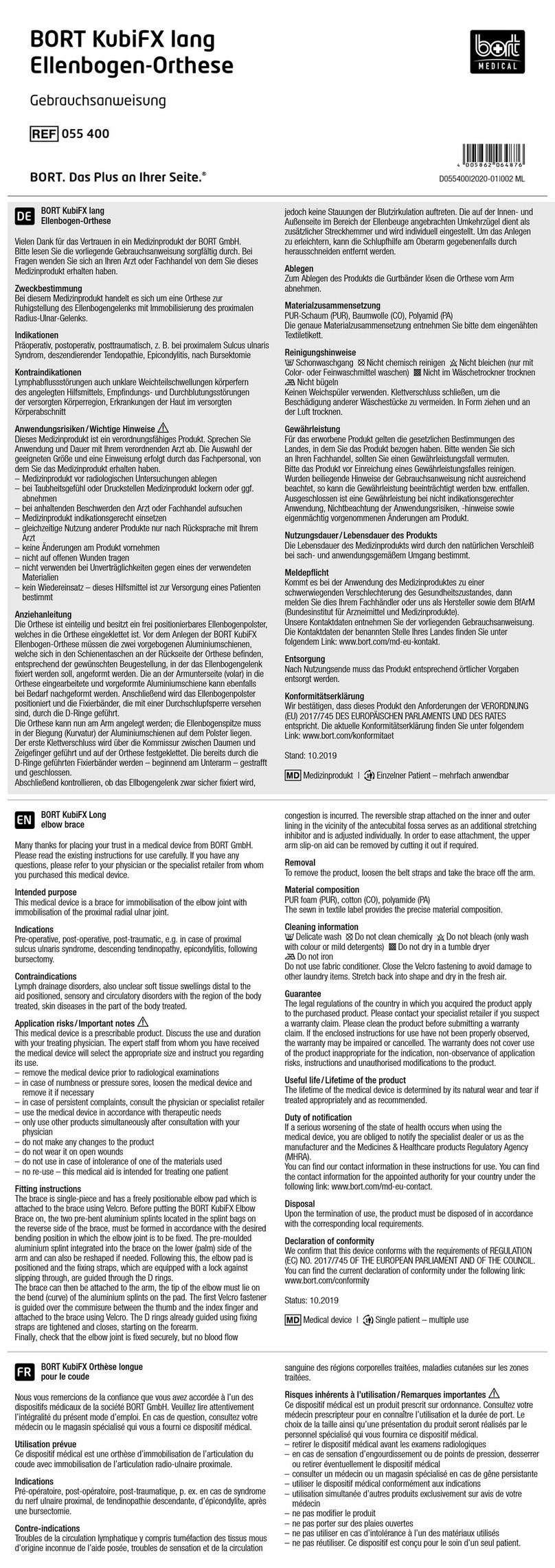 bort medical KubiFX quick guide bort medical KubiFX quick guide