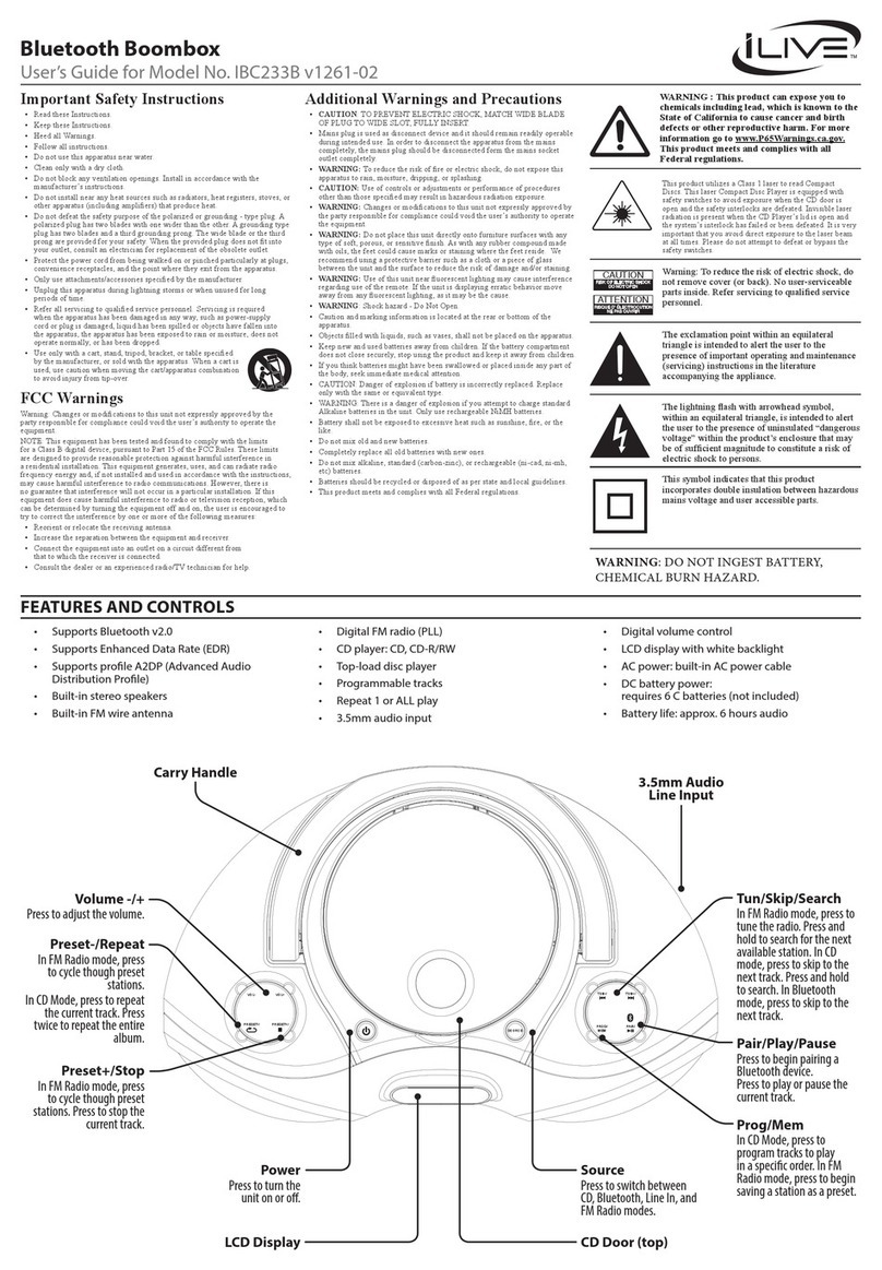 iLive IBC233B v1261-02 User manual