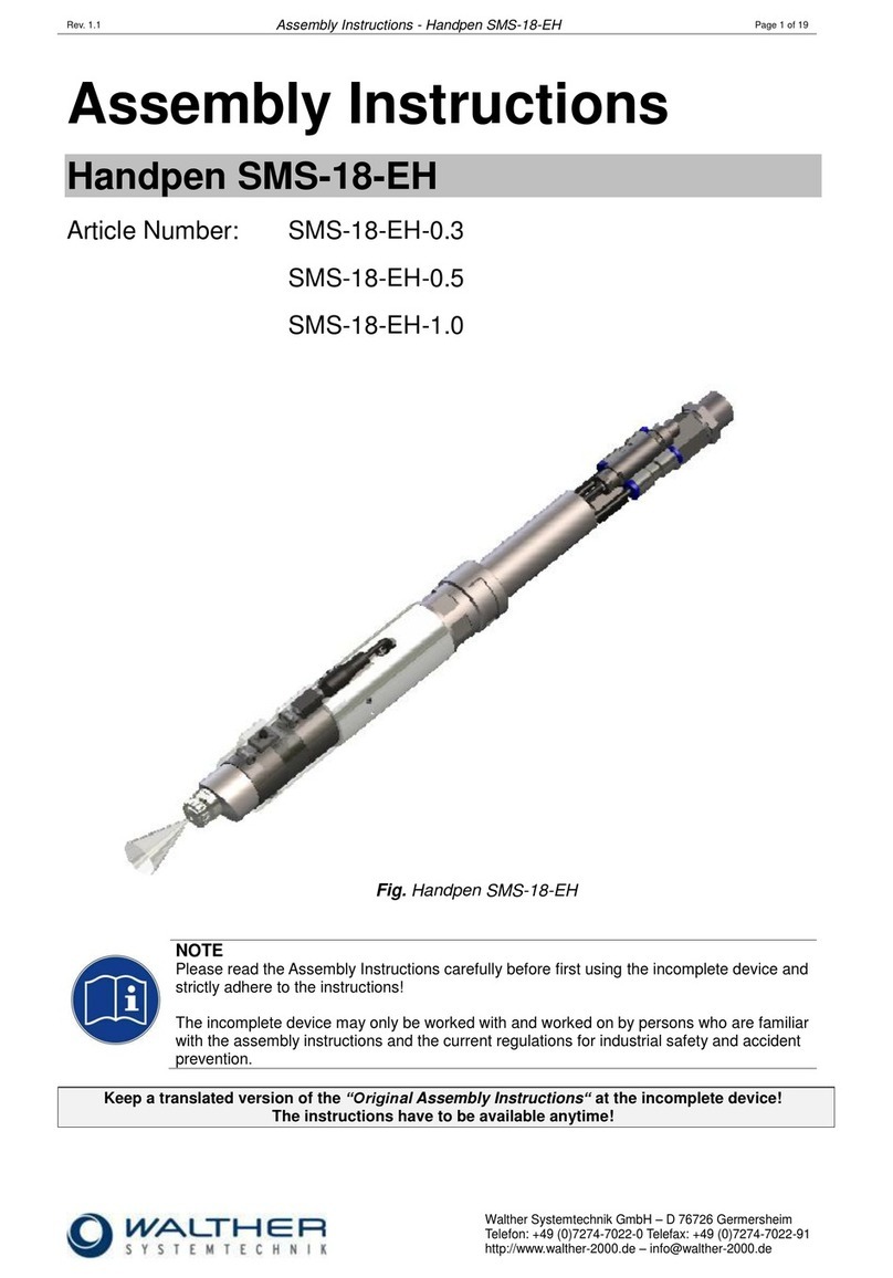 Walther Systemtechnik SMS-18-EH User manual