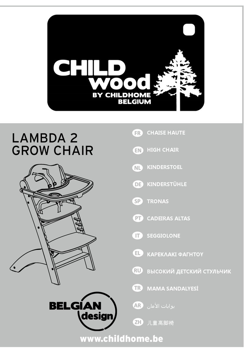 Child Wood LAMBDA 2 GROW CHAIR Assembly instructions