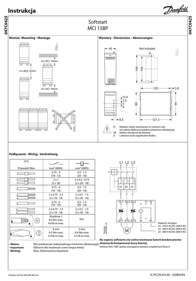 Danfoss MCI 15BP User manual