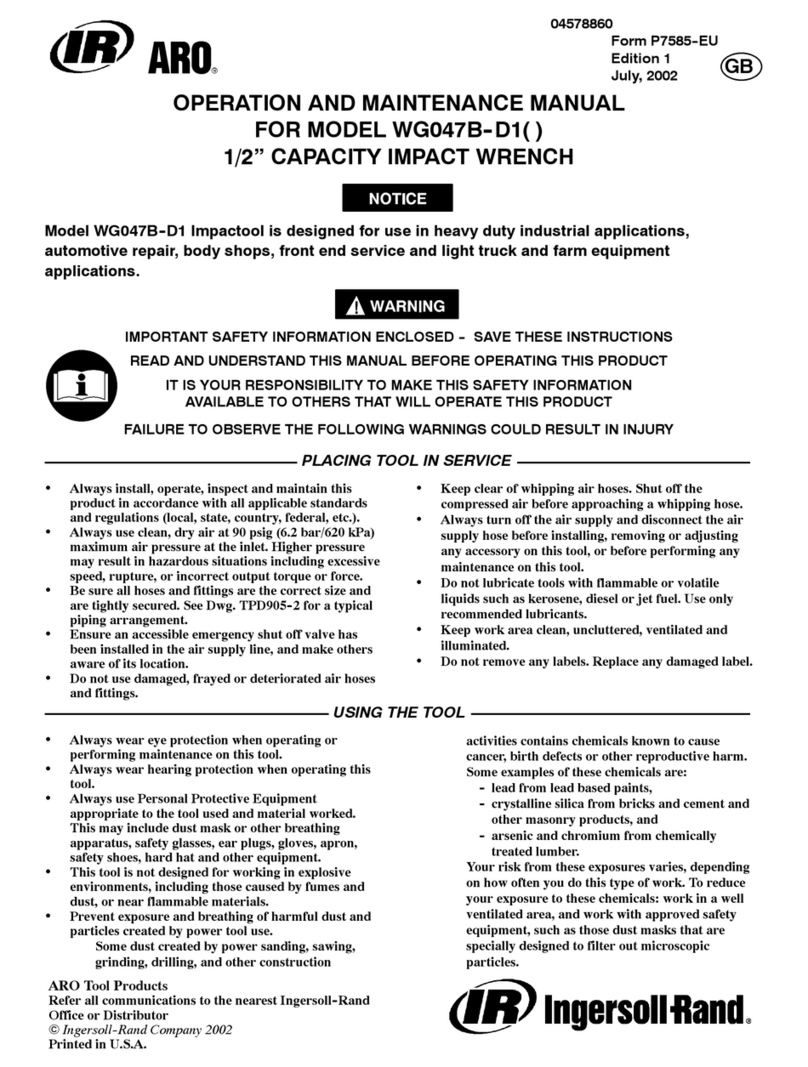 Ingersoll-Rand Aro WG047B-D1 User manual