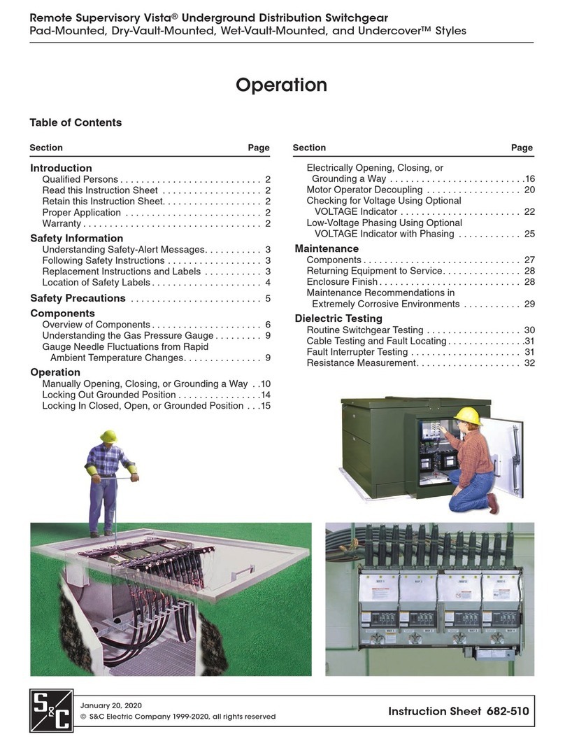 S&C Remote Supervisory Vista Operation manual