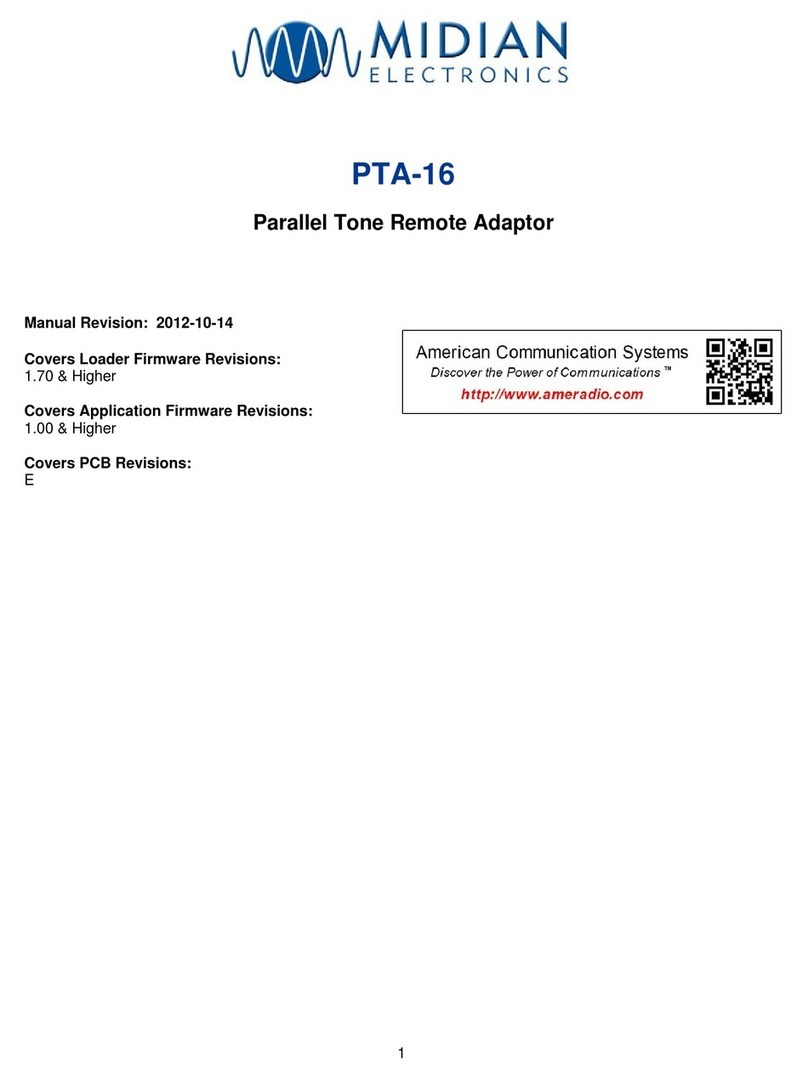 Midian Electronics PTA-16 manual