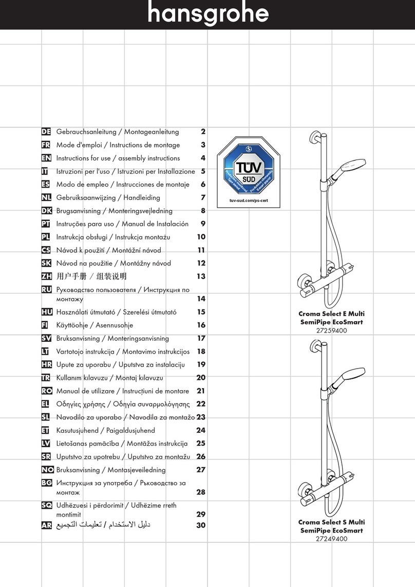 Hans Grohe Croma Select E Multi SemiPipe EcoSmart... Manual Hans Grohe Croma Select E Multi SemiPipe EcoSmart... Manual