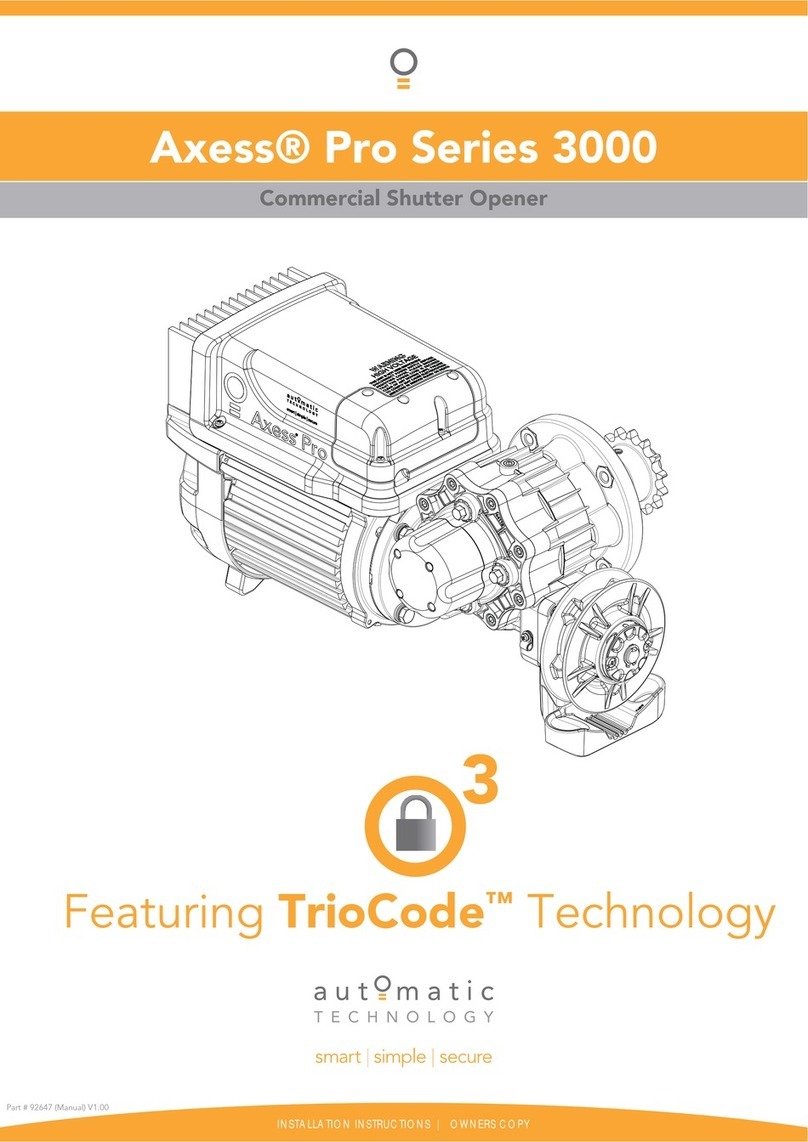 Automatic Technology Axess Pro Series 3000 User manual Automatic Technology Axess Pro Series 3000 User manual