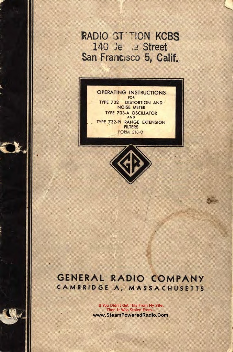 GENERAL RADIO COMPANY 732-B operating instructions