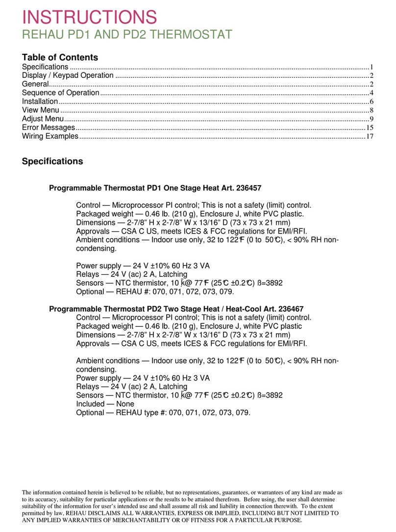 Rehau PD1 instructions