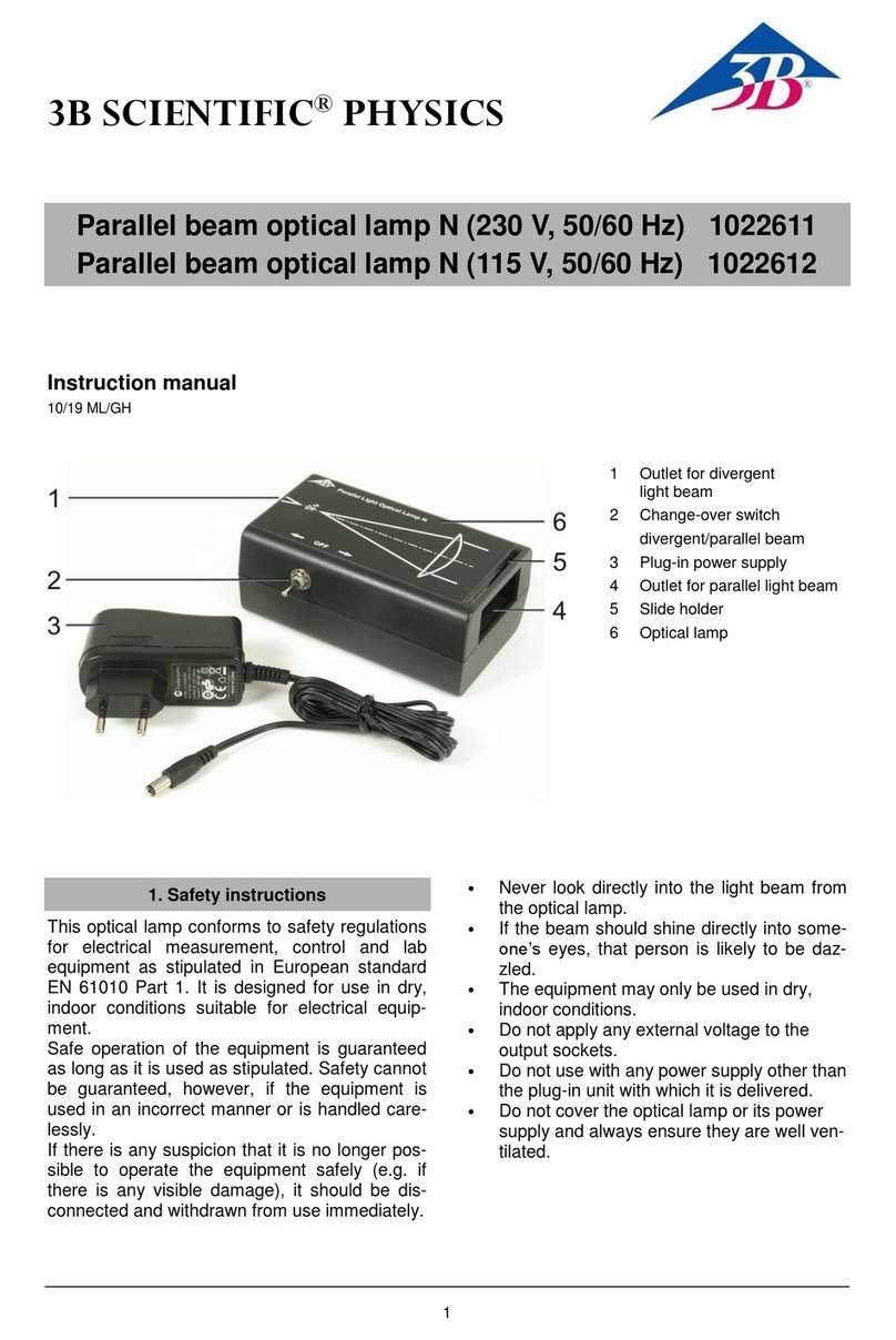 3B SCIENTIFIC PHYSICS 1022611 manual