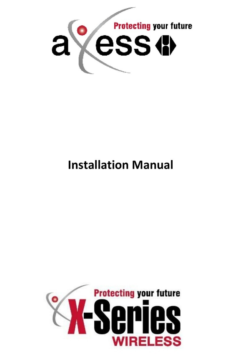 Axess X Wireless Series installation manual