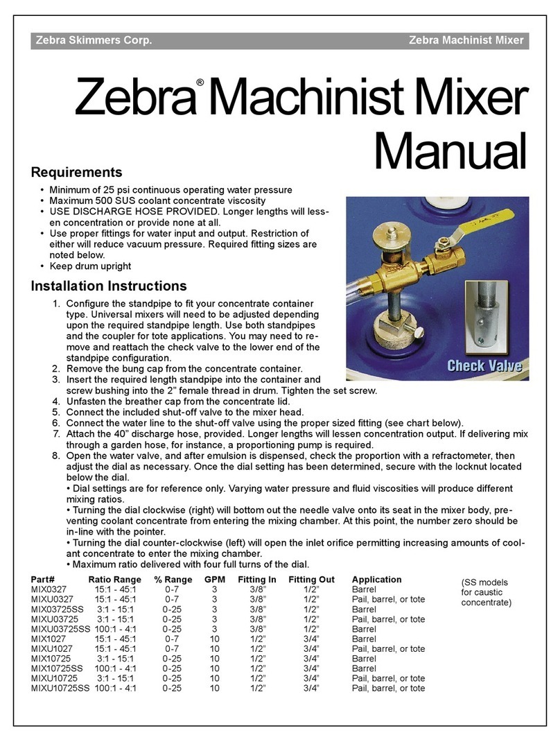 Zebra Machinist Mixer manual