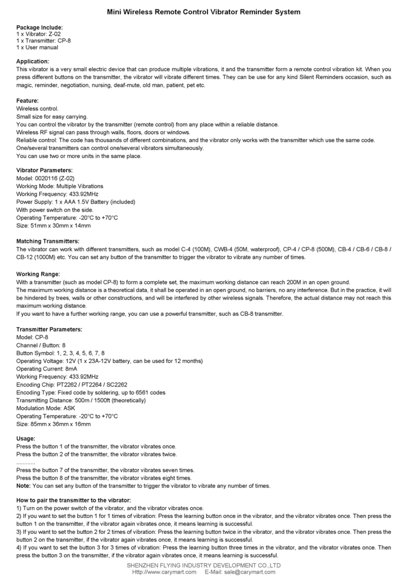 CaryMart 0020116 User manual