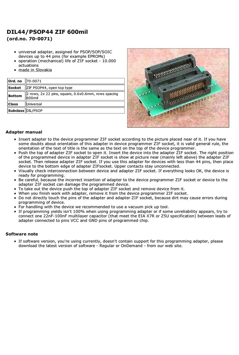 Elnec 70-0071 manual