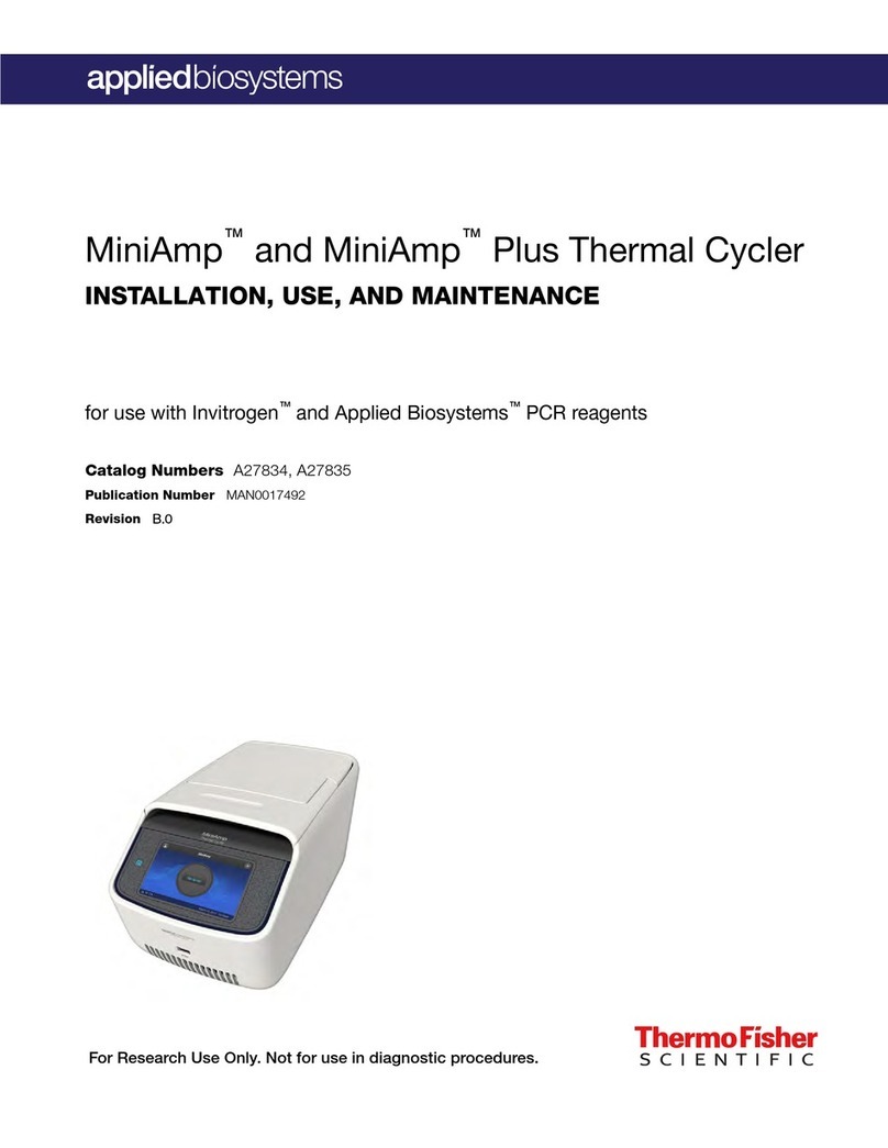 ThermoFisher Scientific Applied Biosystems MiniAmp Installation and operating instructions ThermoFisher Scientific Applied Biosystems MiniAmp Installation and operating instructions