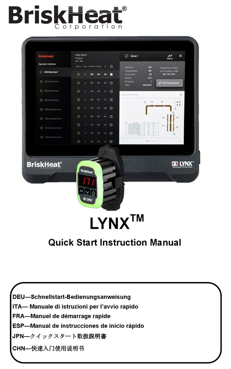 BriskHeat LYNX Quick start instruction manual