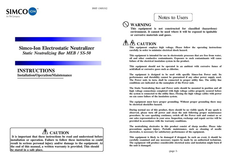 ITW Simco-Ion MEB/SS-50 instructions
