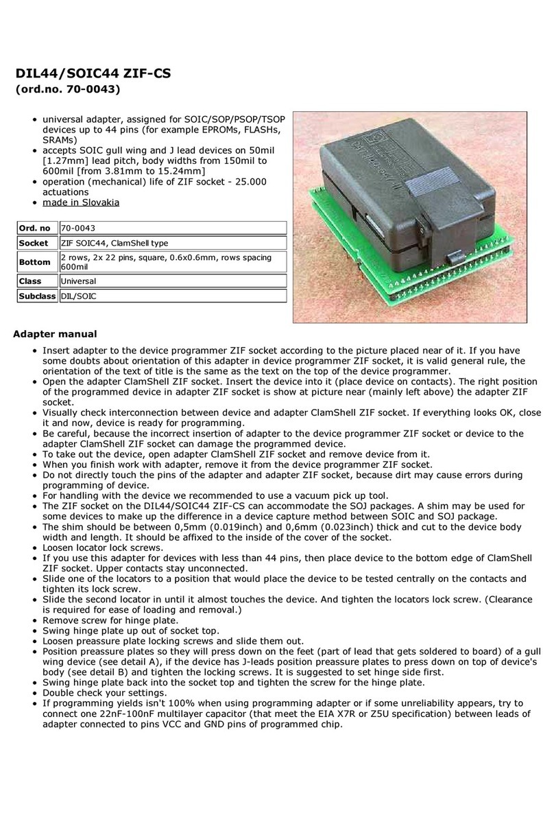 Elnec 70-0043 manual