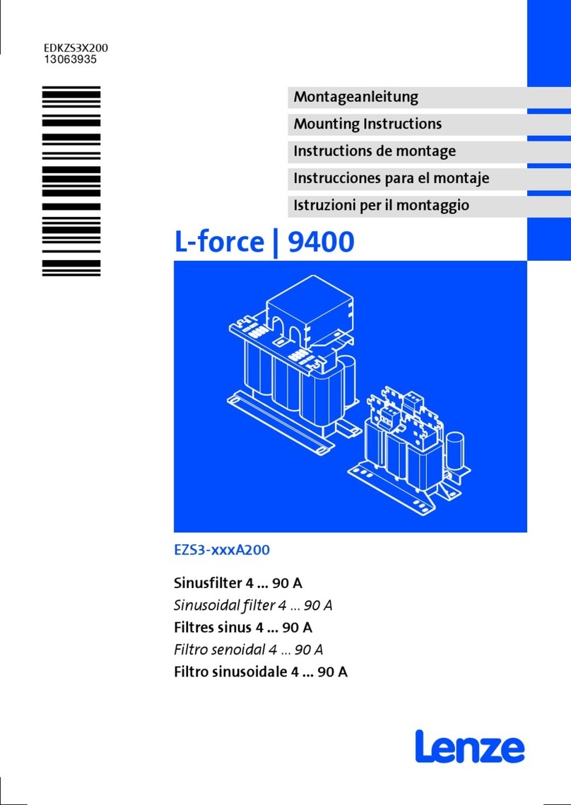 Lenze EZS3 A200 Series Mounting instructions