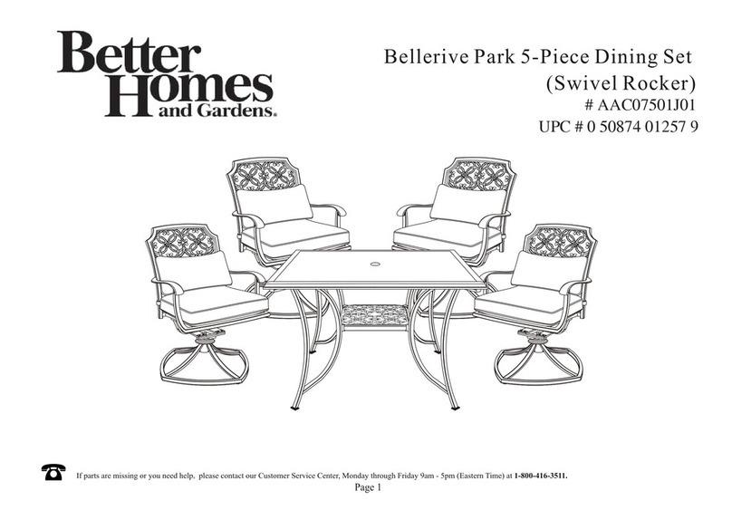 Better Homes and Gardens Bellerive Park AAC07501J01 instruction sheet