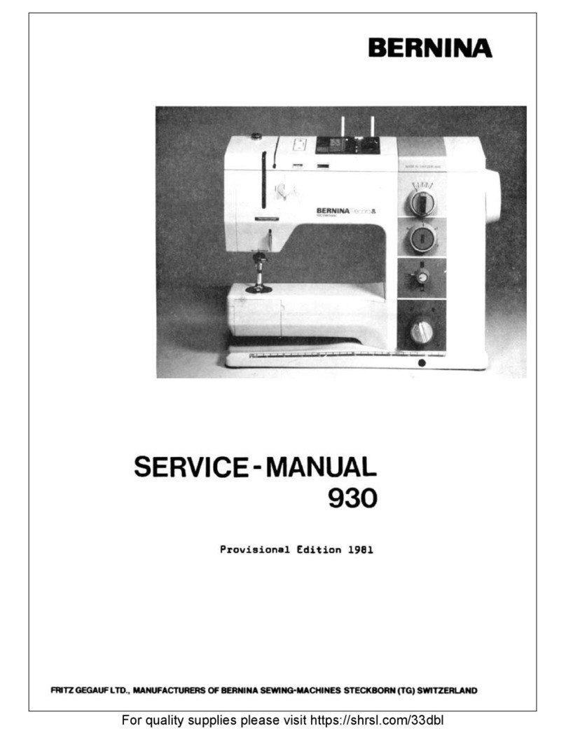 Bernina Record 930 Electronic User manual