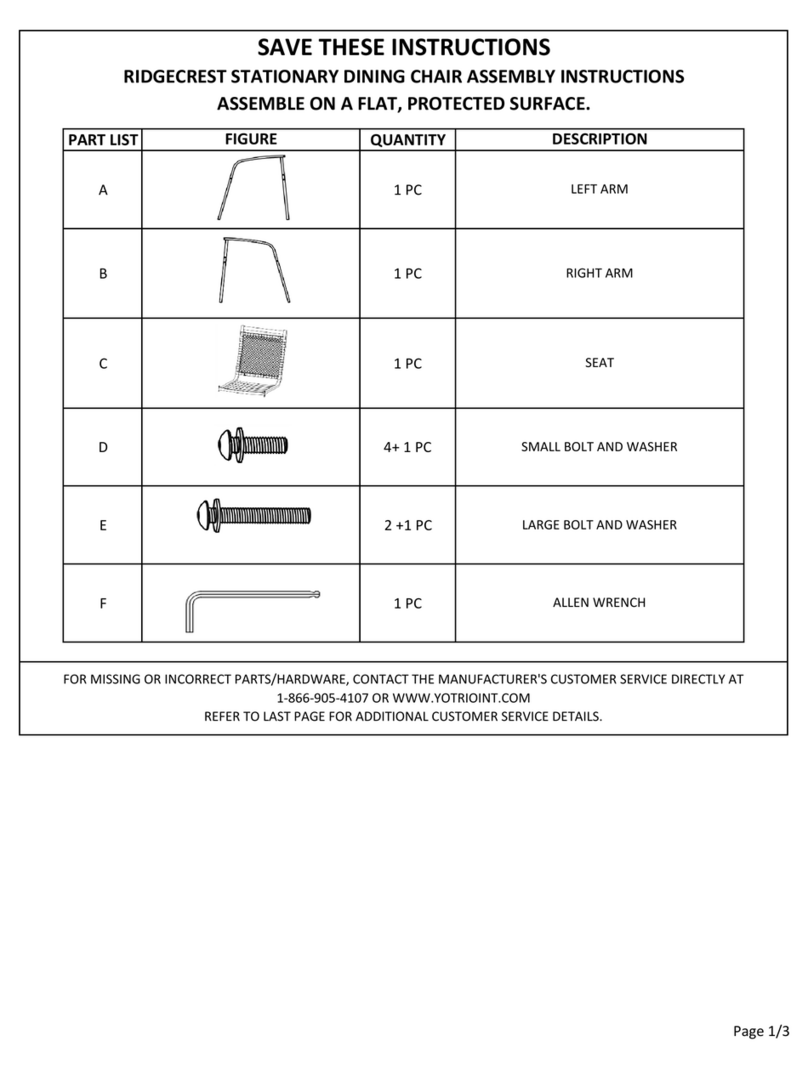 YOTRIO RIDGECREST Assembly instructions