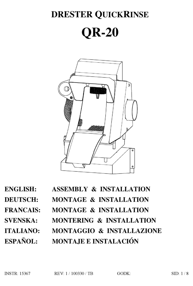 Hedson DRESTER QUICKRINSE Assembly & installation