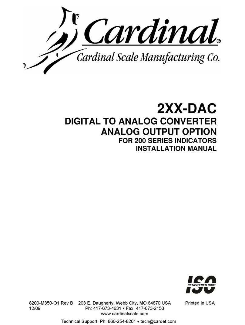 Cardinal 205-DAC installation manual