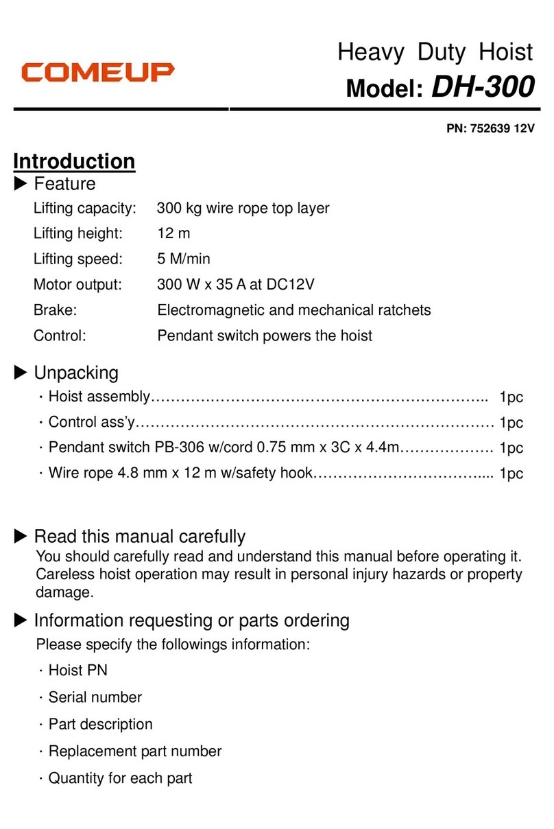 Comeup DH-300 User manual