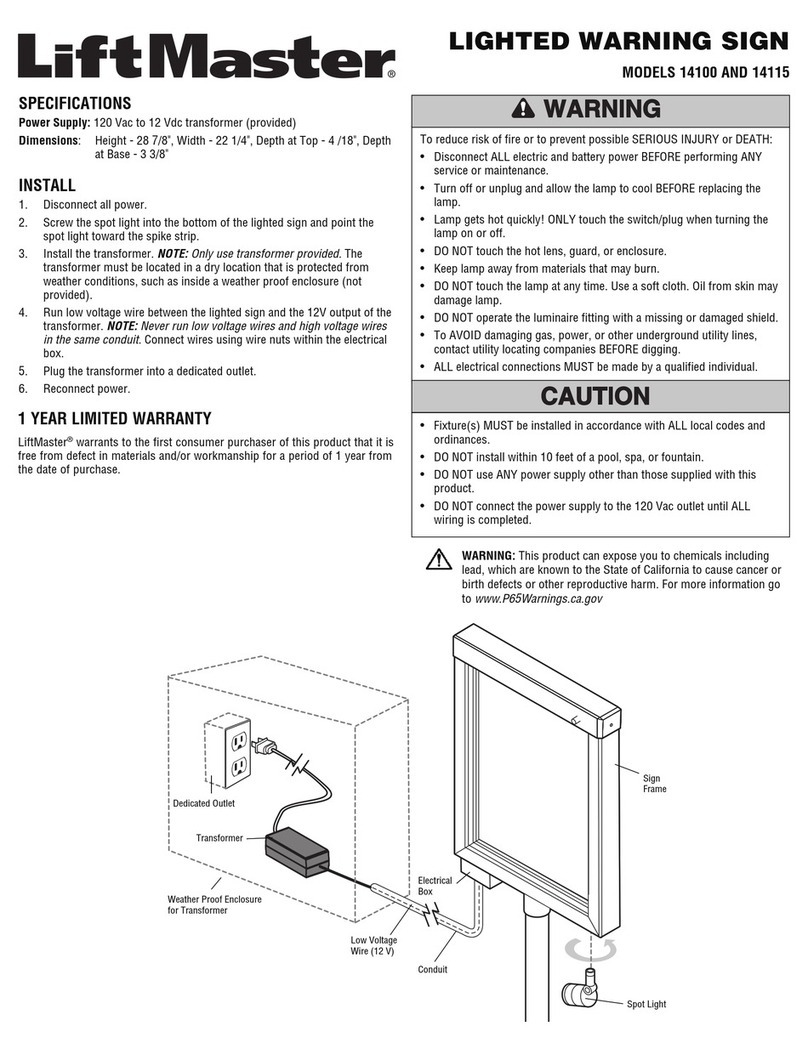 Chamberlain 14100 User manual