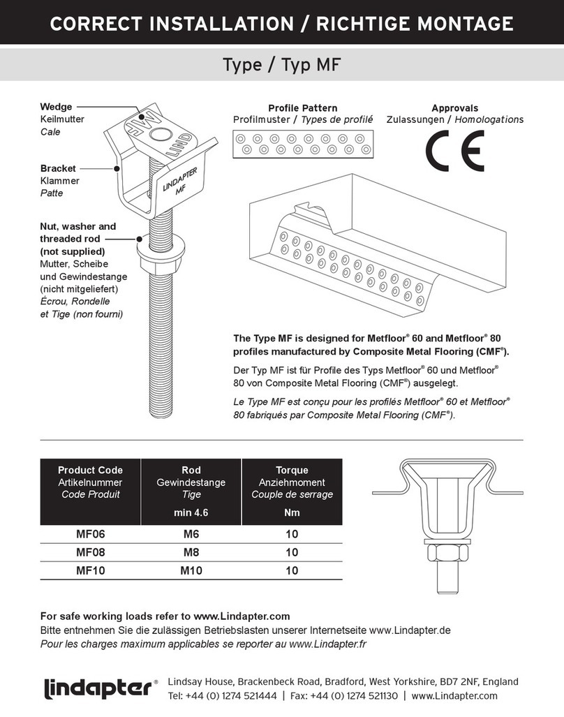 lindapter MF06 installation instructions