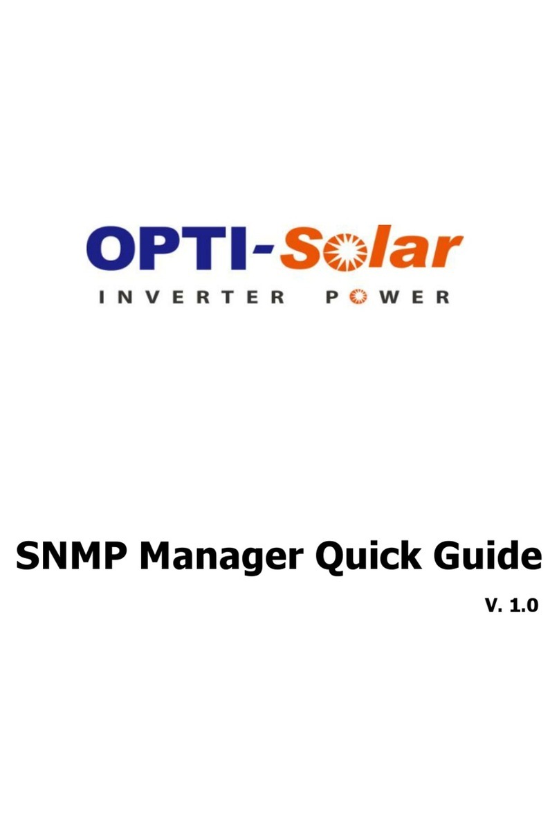 opti-solar SNMP Manager User manual