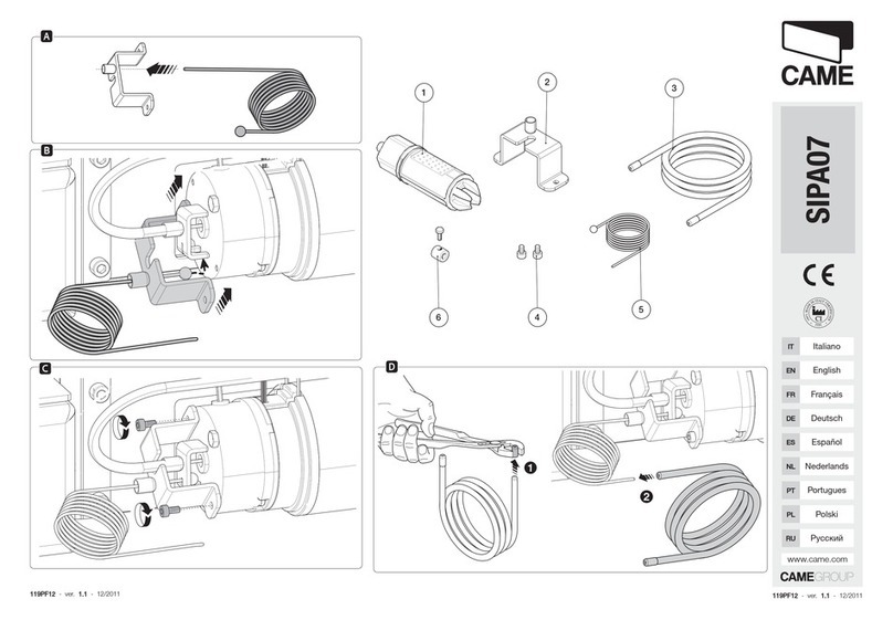 CAME SIPA07 manual