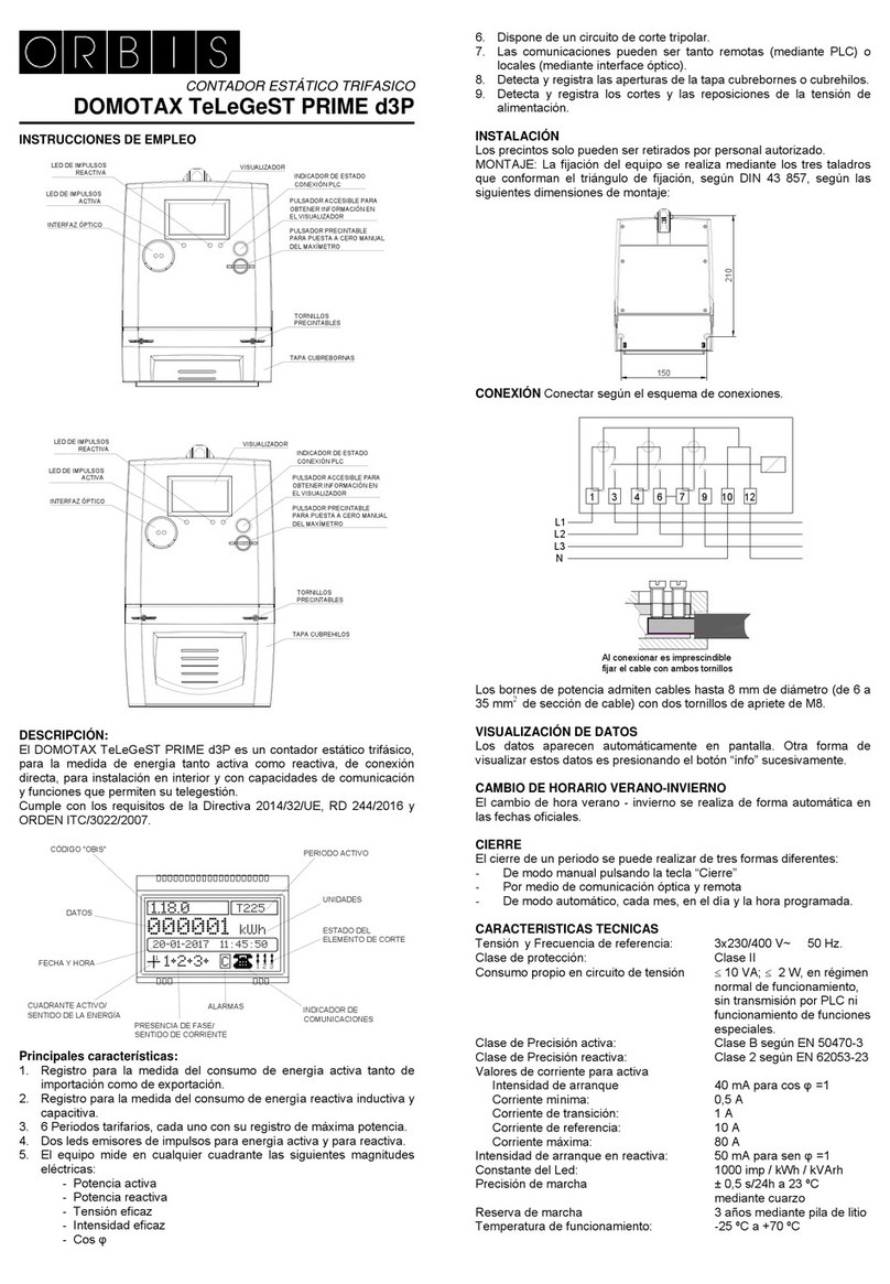 Orbis DOMOTAX TeLeGeST PRIME d3P User manual