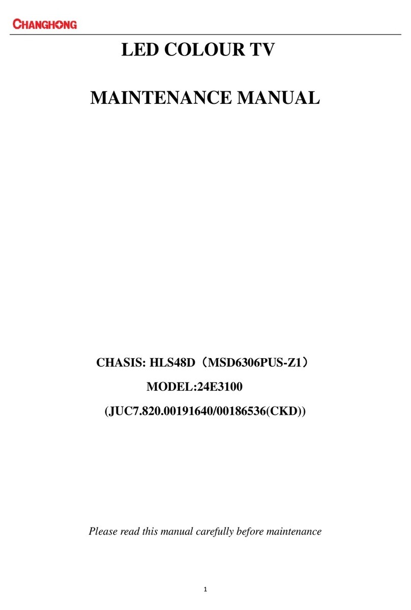Changhong Electric 24E3100 Maintenance manual