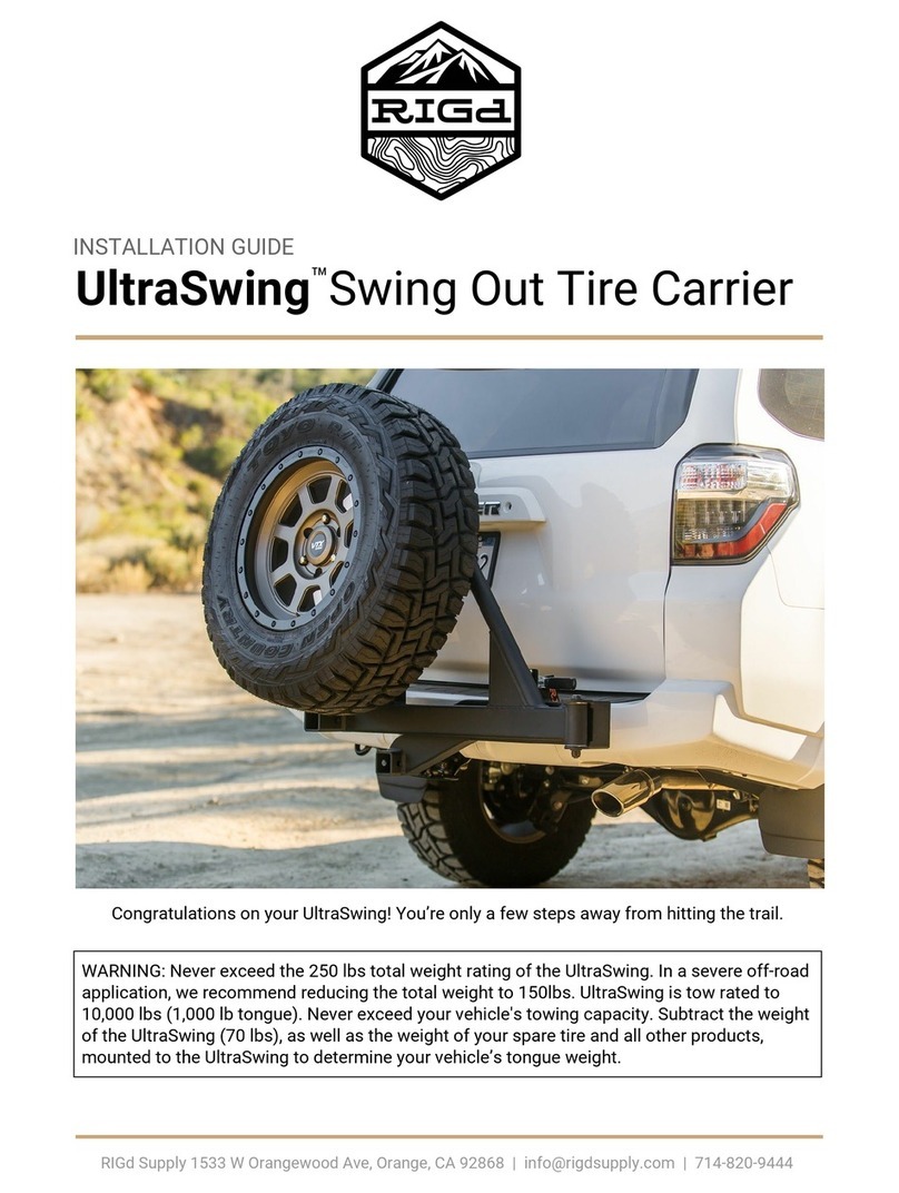 RIGd Supply UltraSwing Swing Out Tire Carrier installation guide