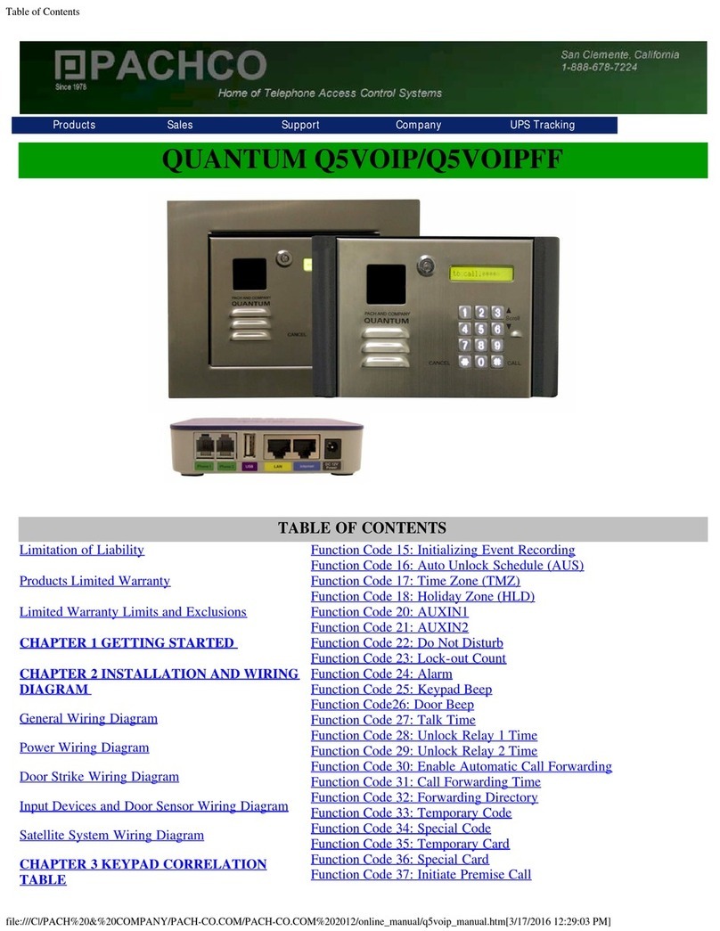 PACH & COMPANY QUANTUM Q5VOIP User manual