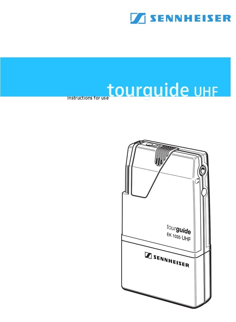 Sennheiser Tourguide UHF EK 1035 UHF Instructions for use