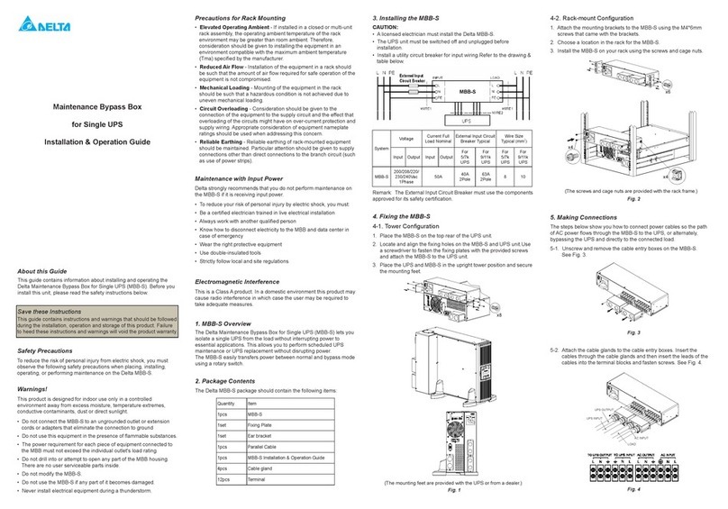 Delta MBB-S Original operating instructions
