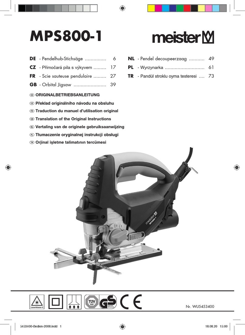 Meister MPS800-1 Translation of the original instructions Meister MPS800-1 Translation of the original instructions