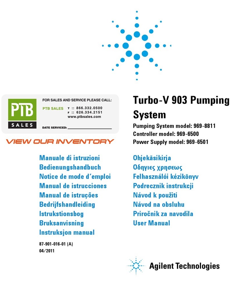 Agilent Technologies Turbo-V 903 user manual