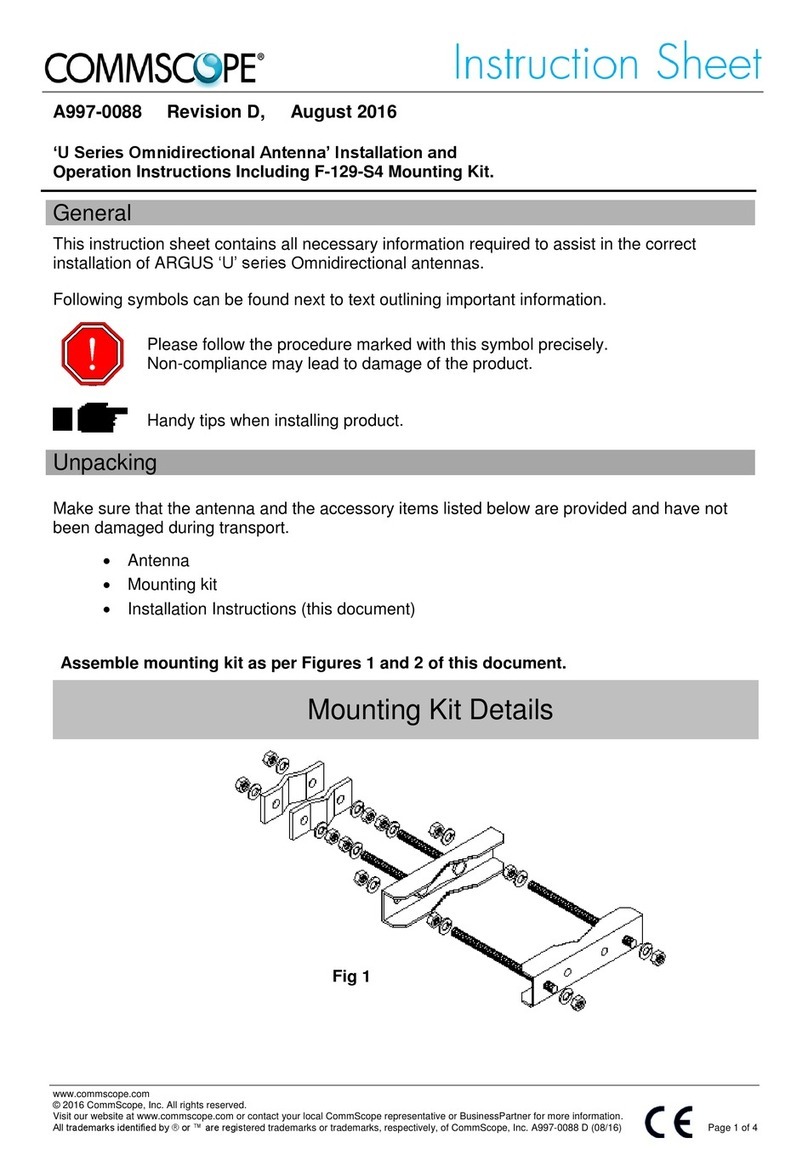 CommScope ARGUS U Series User manual CommScope ARGUS U Series User manual