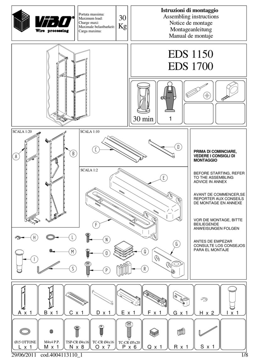 VIBO EDS 1150 Assembling instructions