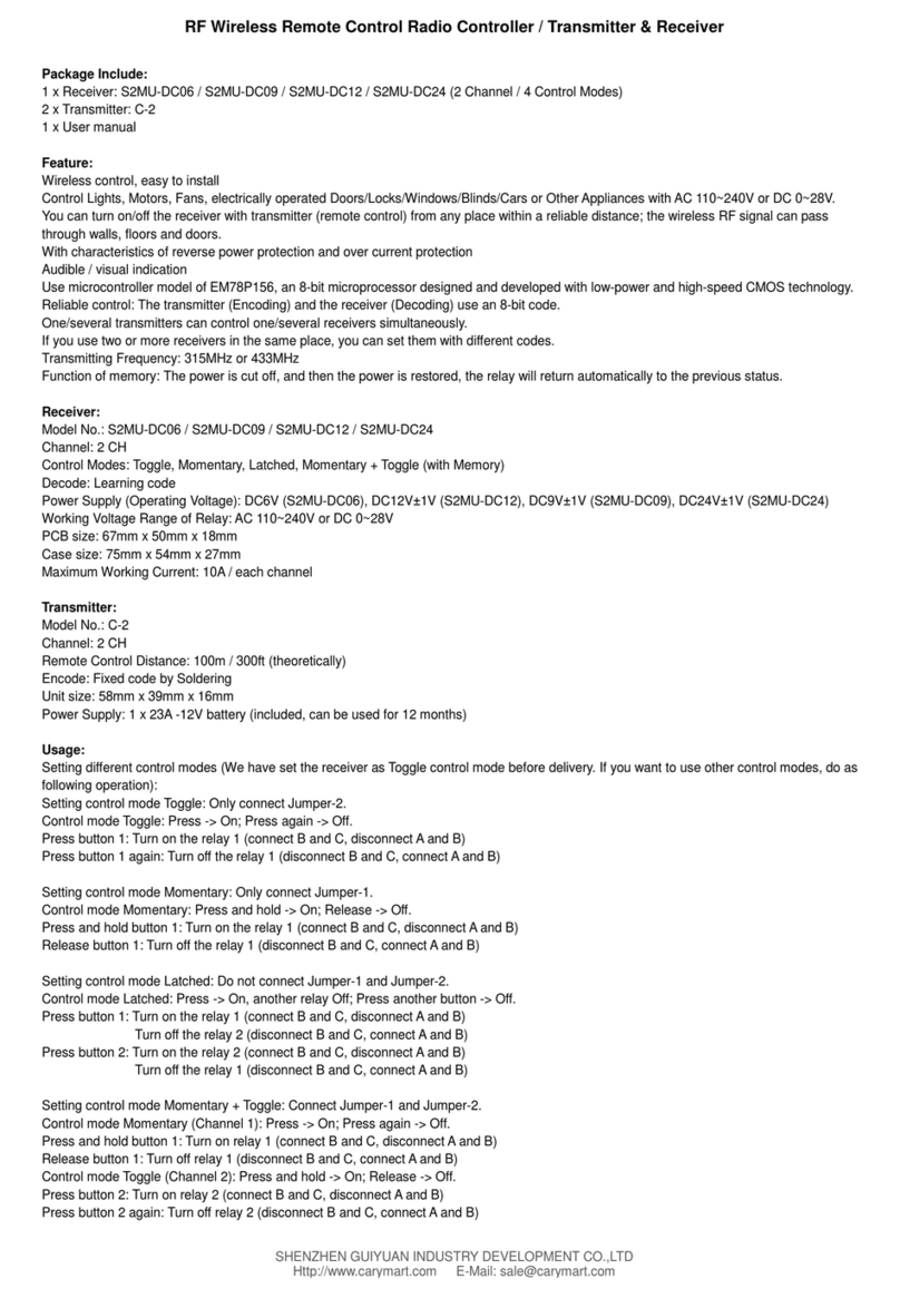 CaryMart S2MU-DC06 manual