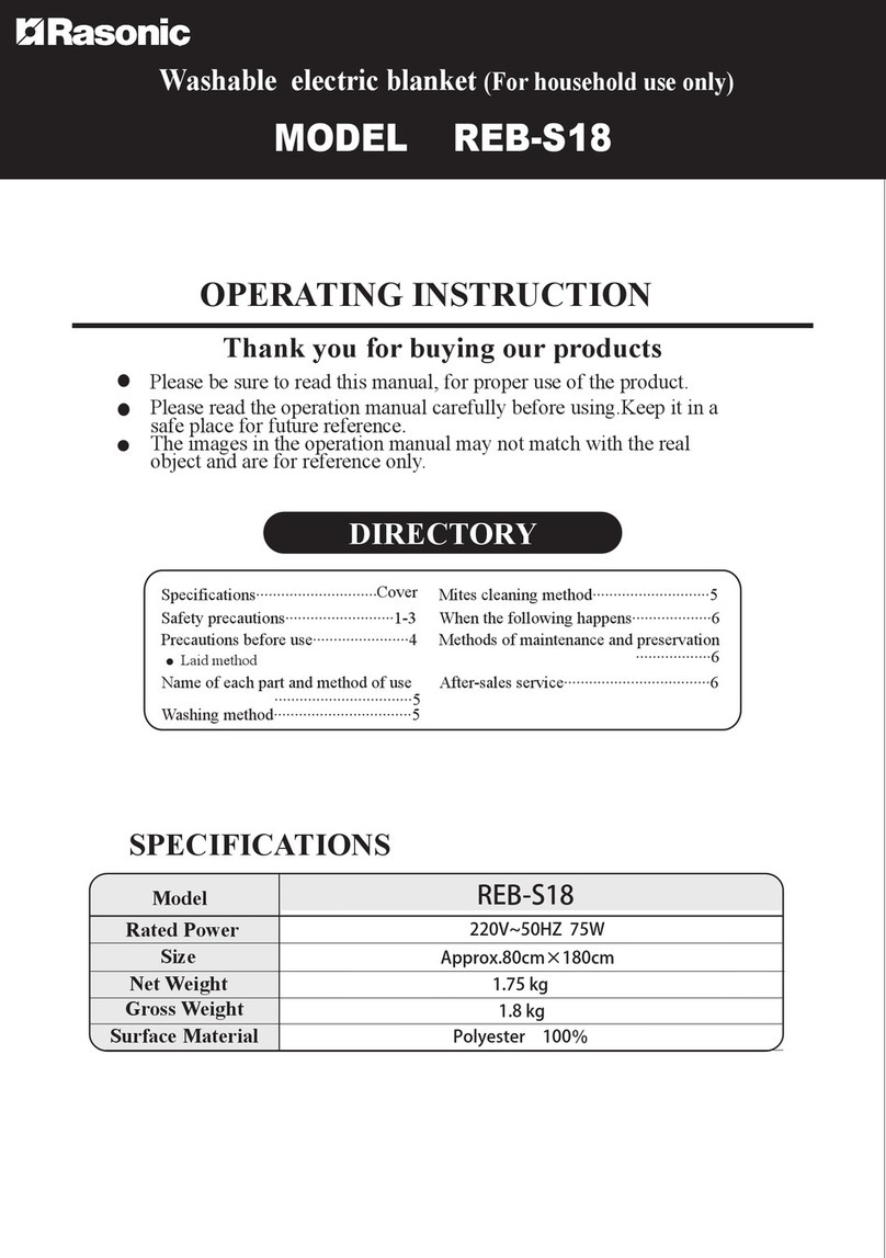 Rasonic REB-S18 Operating	 instruction