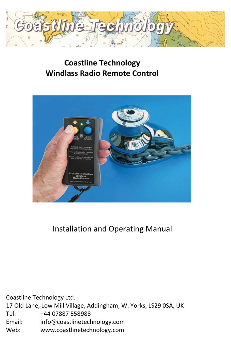 COASTLINE Windlass Installation and operating manual