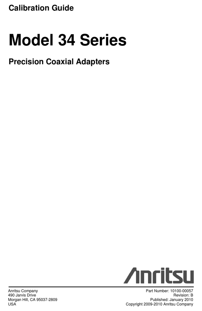Anritsu Company 34 Series Calibration guide