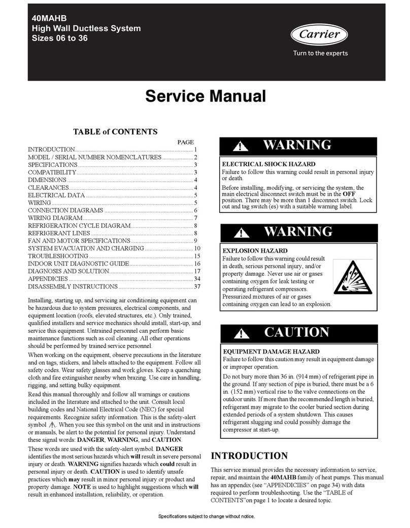 Carrier 40MAHBQ06XA User manual