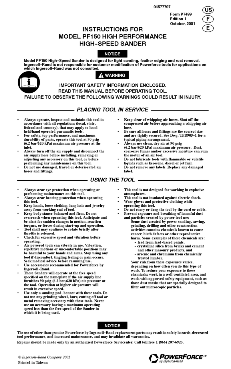 Ingersoll-Rand POWERFORCE PF150 User manual