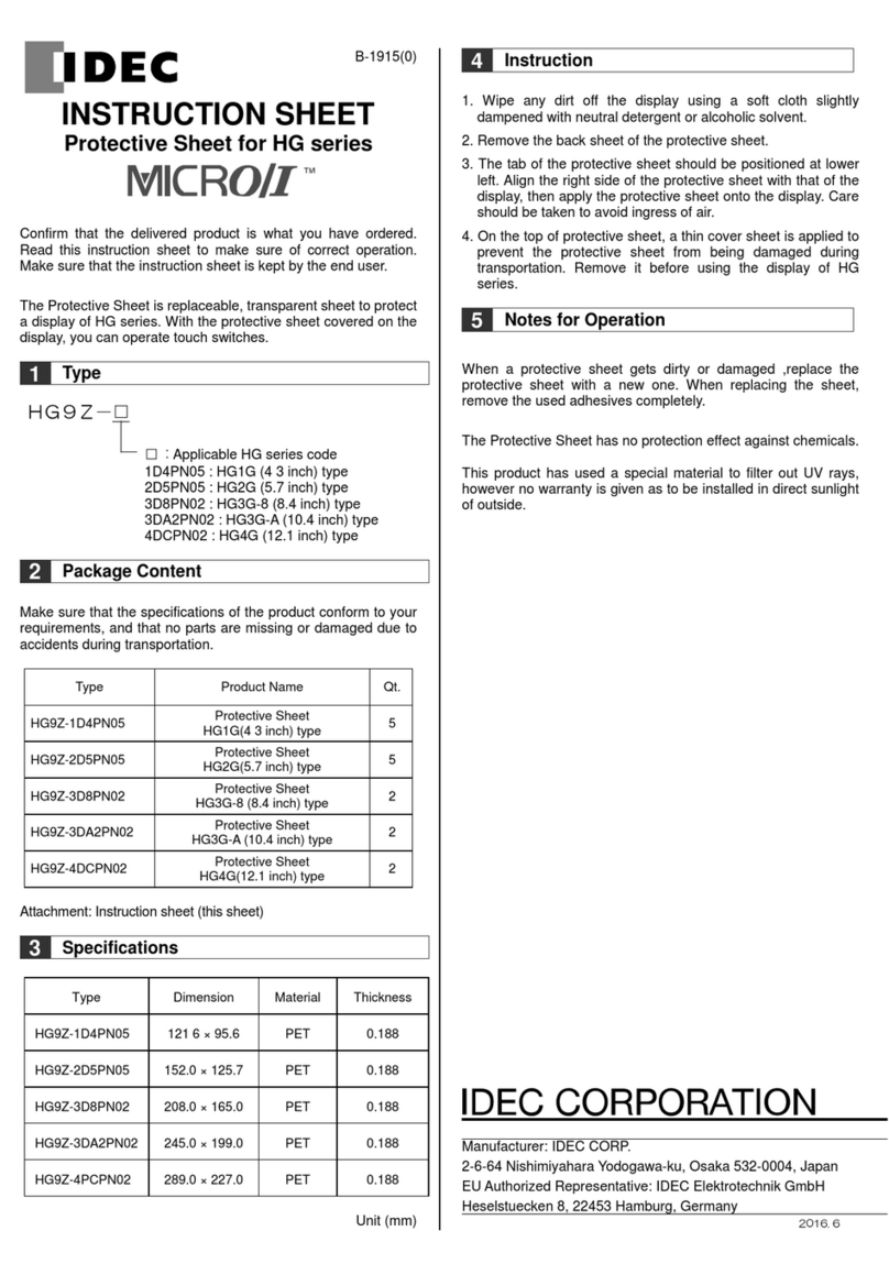 IDEC MICRO/I HG9Z-1D4PN05 User manual